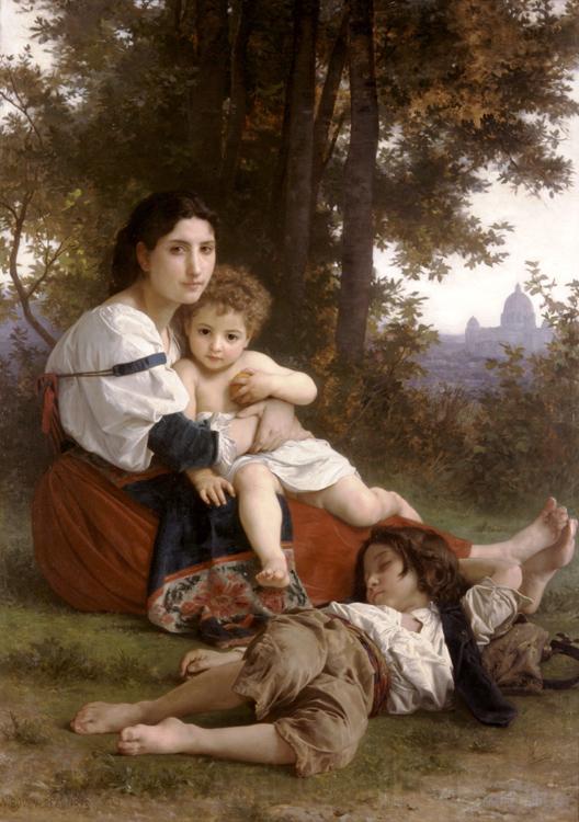 Adolphe William Bouguereau Rest (mk26) Norge oil painting art